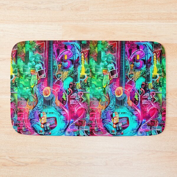 Item preview, guitar mural designed and sold by Artbellachi.