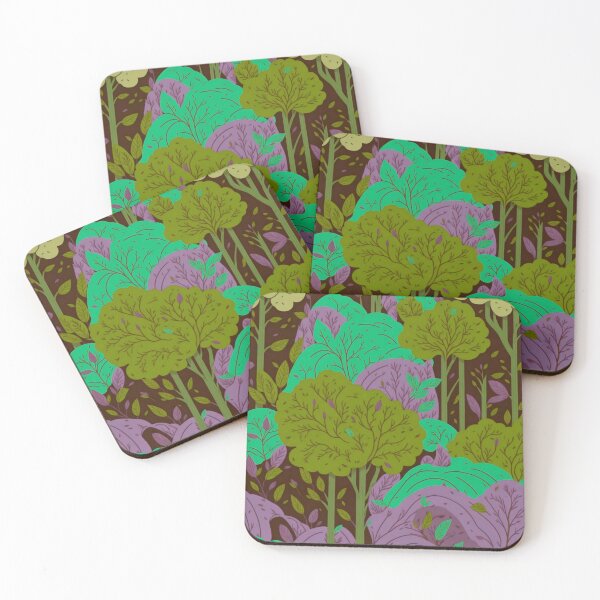 Item preview, Green Rainbow Forest Trees Pattern designed and sold by druidwolfart.
