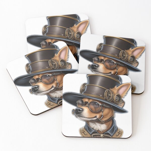 Item preview, Dog wearing Glasses and Hat designed and sold by Lia's AI Art.