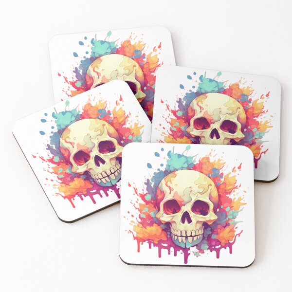 Item preview, colorful skull 2 designed and sold by Pacoart99.
