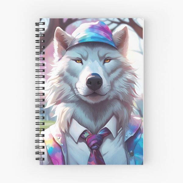 Item preview, A Tie Dye Wolf Wearing A Tie designed and sold by Gabriela McDaniel.