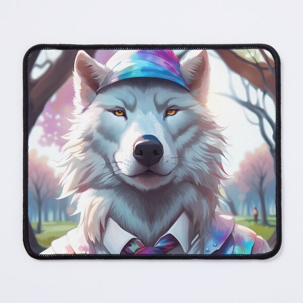 Item preview, A Tie Dye Wolf Wearing A Tie designed and sold by Gabriela McDaniel.
