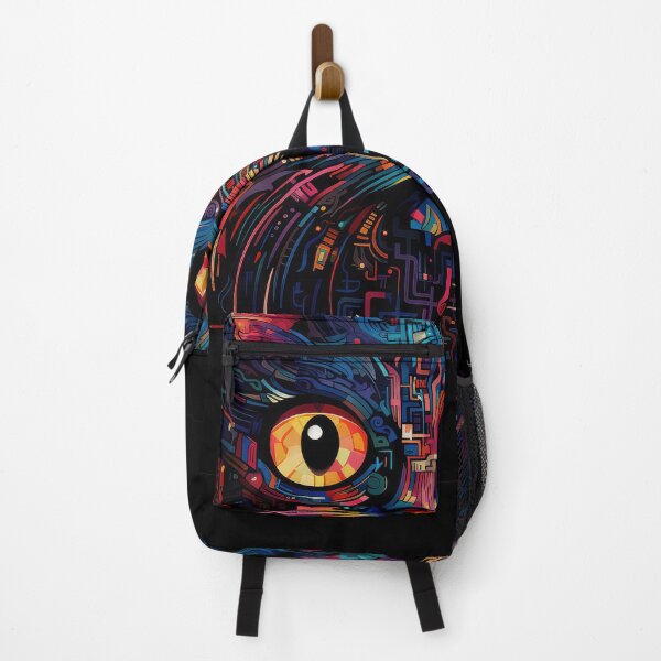 Item preview, Techno Cat, Cyber Cat, Pysco Cat, Synthwave Design designed and sold by Rroliver.