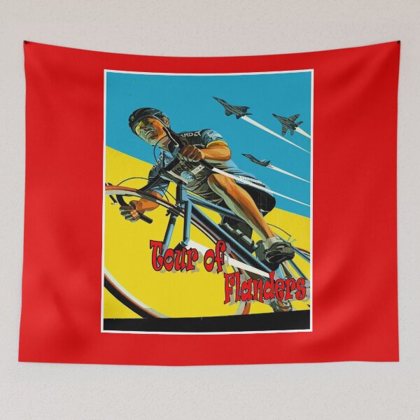 Item preview, Tour of FLANDER: Colorful Surreal Bicycle Racing Advertising  Print designed and sold by posterbobs.