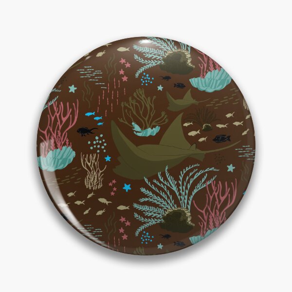 Aperçu de l'œuvre Coral Reef Under the Sea - Coloris marron créée et vendue par SquibbleDesign.