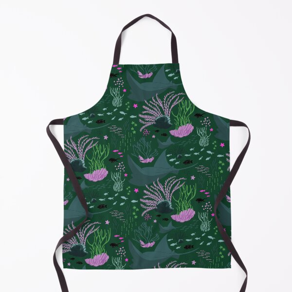 Aperçu de l'œuvre Récif corallien sous la mer - Vert créée et vendue par SquibbleDesign.