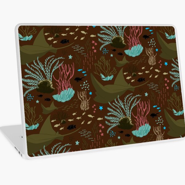 Coral Reef Under the Sea - Brown Colourway Laptop Skin