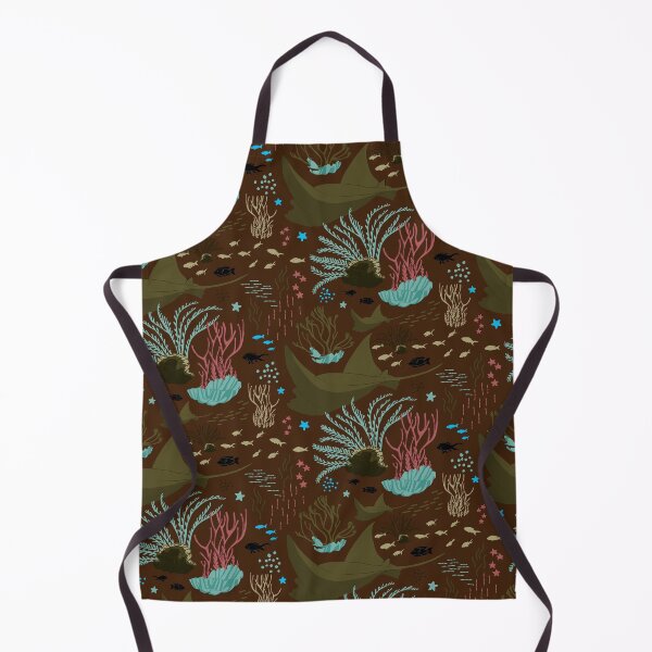 Aperçu de l'œuvre Coral Reef Under the Sea - Coloris marron créée et vendue par SquibbleDesign.