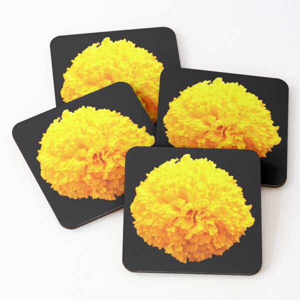 Item preview, Sunny Marigold - black background designed and sold by Louise-Mae.
