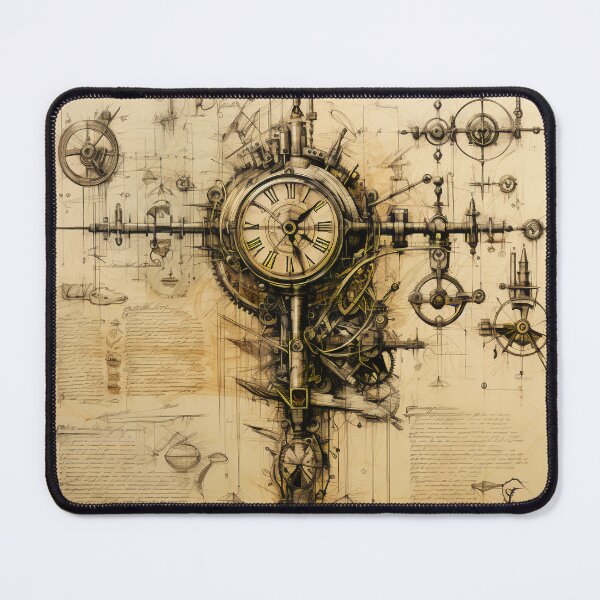 Item preview, Steampunk Drawing Ancient Manuscript designed and sold by BrandonArtWorld.