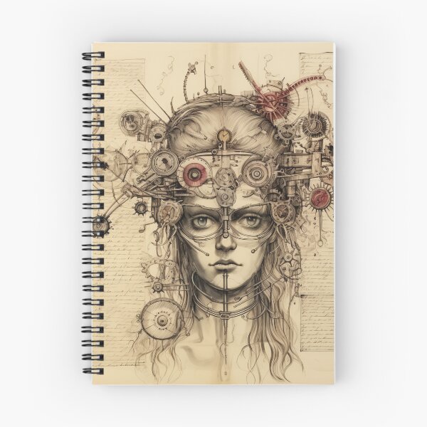 Item preview, Steampunk Drawing Ancient Manuscript designed and sold by BrandonArtWorld.