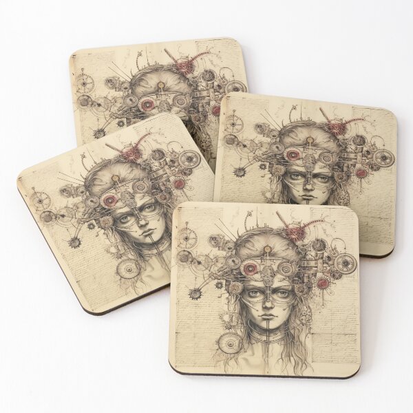 Item preview, Steampunk Drawing Ancient Manuscript designed and sold by BrandonArtWorld.
