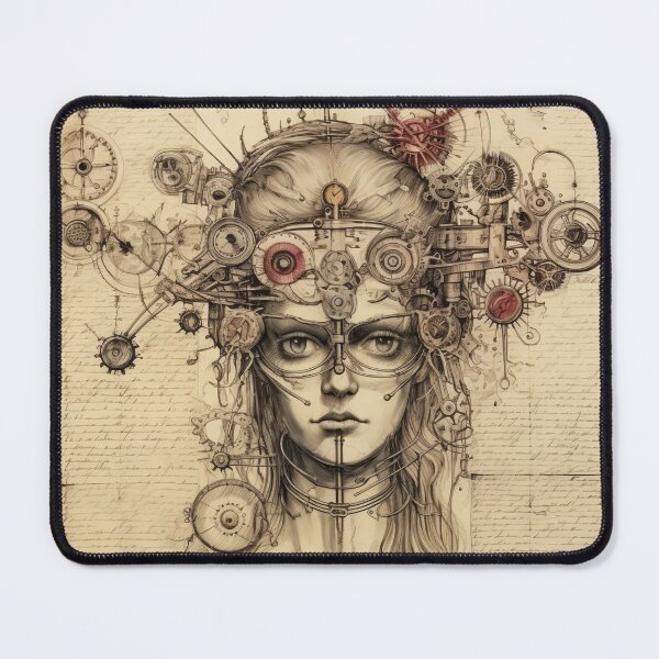 Item preview, Steampunk Drawing Ancient Manuscript designed and sold by BrandonArtWorld.