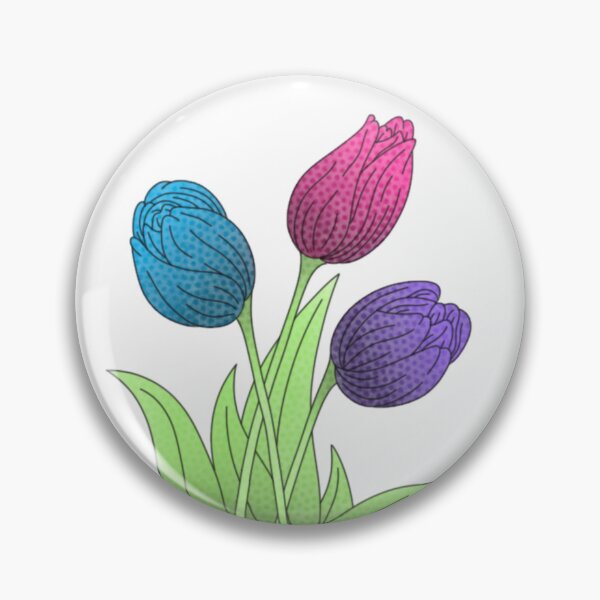 Item preview, Tulip Flower Spring Polka Dots designed and sold by EmeraldOwl57.