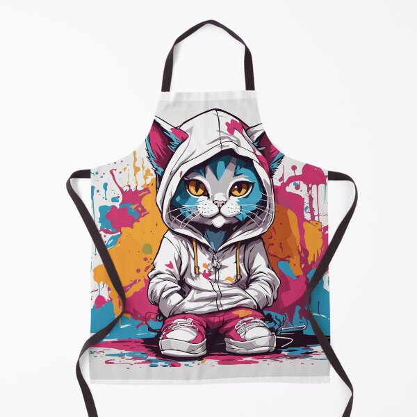 Item preview, Cat wearing a hood graffiti style designed and sold by TBG1978.