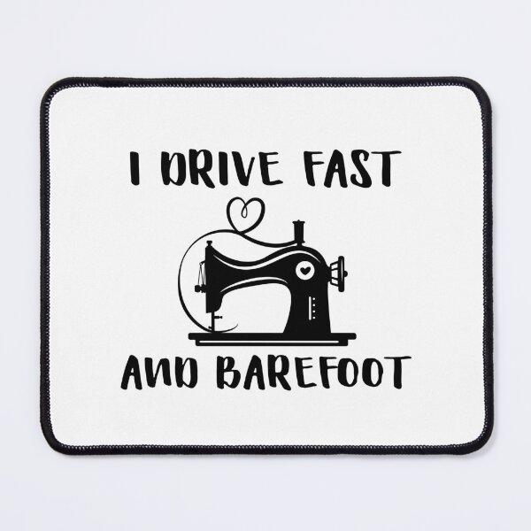 Item preview, I drive fast and barefoot - Funny Tailor shirt designed and sold by DesignsbyTin.