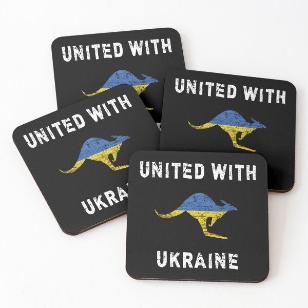 Item preview, Australia United With Ukraine Blue Yellow Kangaroo - Symbol of Friendship designed and sold by Aide.