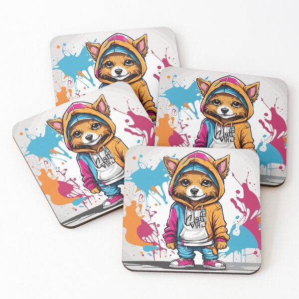 Item preview, dog wearing a hood graffiti style designed and sold by TBG1978.