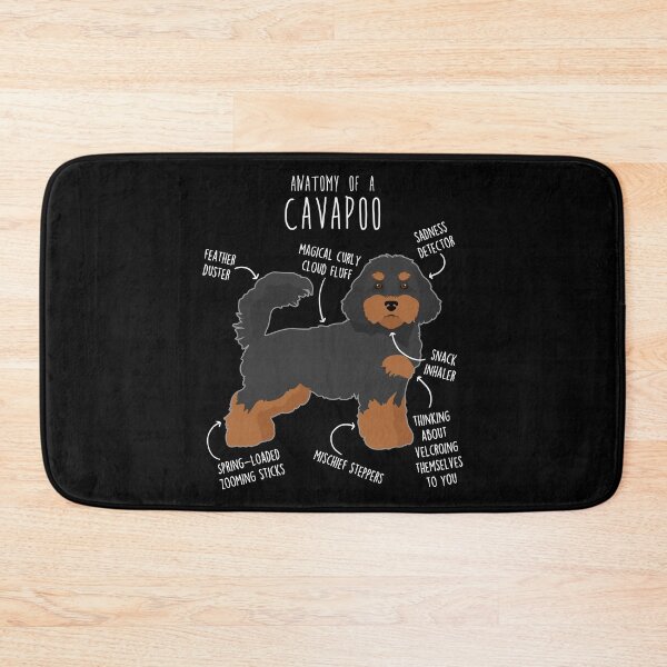 Item preview, Black and Tan Cavapoo Dog Anatomy designed and sold by Clara Hollins.