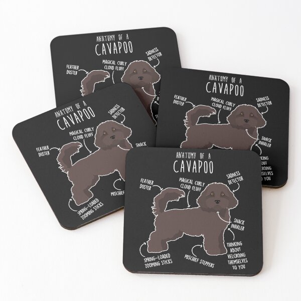 Item preview, Chocolate Cavapoo Dog Anatomy designed and sold by Clara Hollins.