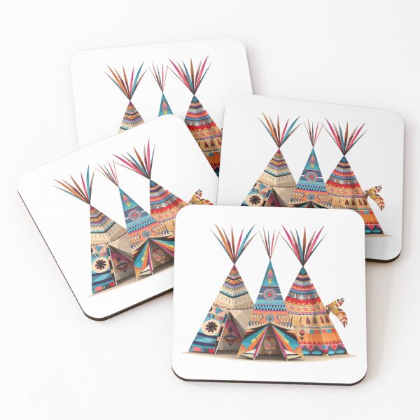 Artikelvorschau, Tipi | Pferd | Indianer | Ranch | Cowgirl | Cowboy | Western | Lebensstil | Kräftigen Farben entworfen und verkauft von mwinter2205.
