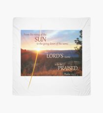 Psalm 113: 3 Bibelvers Sonnenuntergang Sunrise Christian Sun Rays Tuch