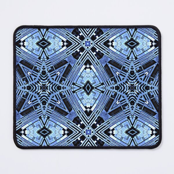 Item preview, Blue metal abstract geometric pattern designed and sold by YPSimon.