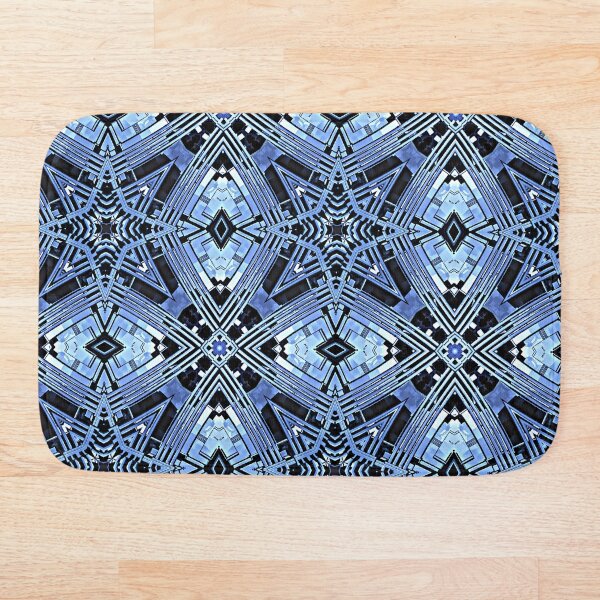 Item preview, Blue metal abstract geometric pattern designed and sold by YPSimon.