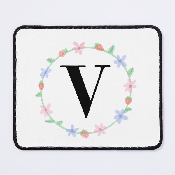 Item preview, “V” initial    designed and sold by tinasartspace.