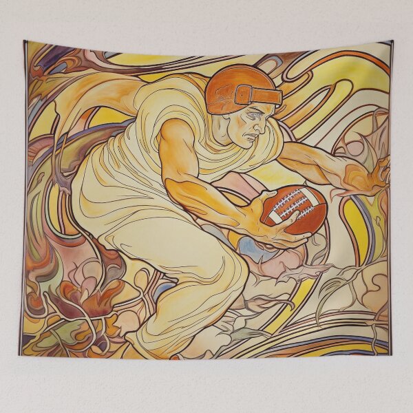 Item preview, Football player drawing designed and sold by ComicsFactory.