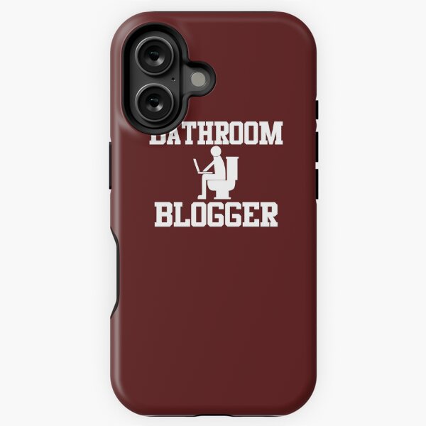 Vista previa del artículo con la obra «Blogger de baño», diseñado y vendido por GnarlyGatorTees.