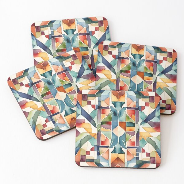 Item preview, Geometric abstract pattern - watercolor designed and sold by Travelways.