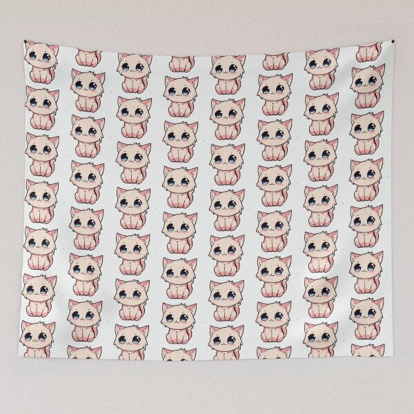 Aperçu de l'œuvre Mignon adorable minou kawaii créée et vendue par MoriStory.