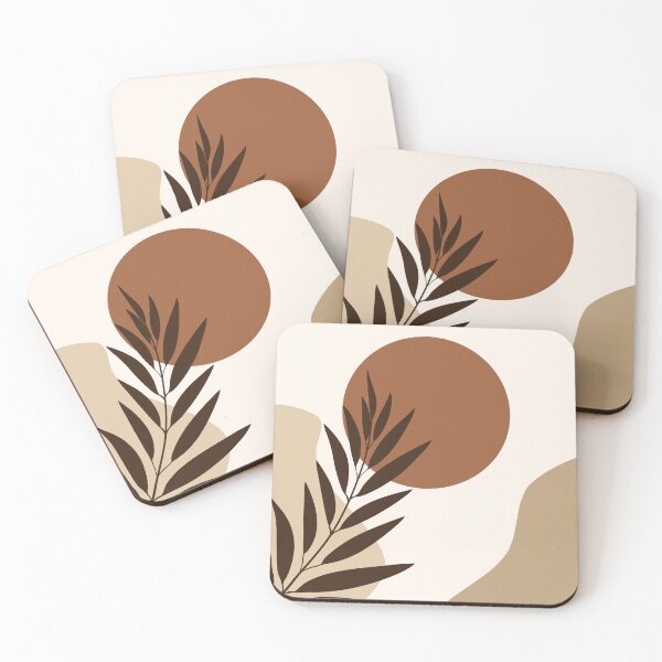 Item preview, Beige Aesthetic Tropical Leaf designed and sold by art-by-soma.