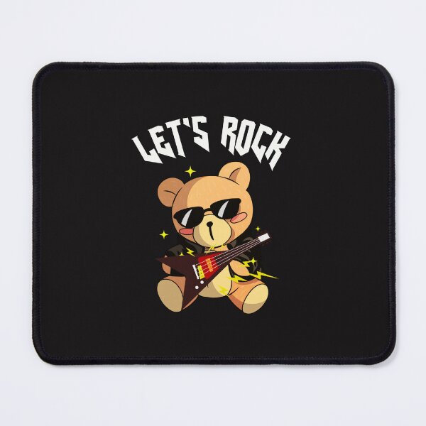 Item preview, Let's Rock Guitar Teddy Bear Retro Vintage Rock N Roll designed and sold by JillPeterson8.