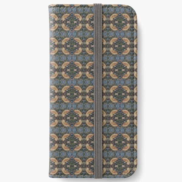 Composition, frame, texture, design, tracery, weave, drawing, figure, picture, illustration iPhone Wallet