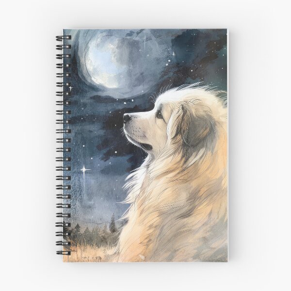 Item preview, Watercolor Great Pyrenees Gazing at The Moon & Stars designed and sold by Appyrances.