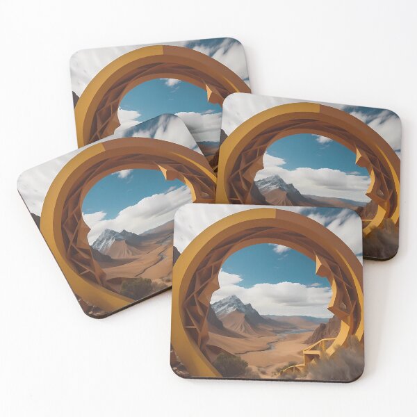 Item preview, desert landscape in a hoop designed and sold by Thiago Pando.
