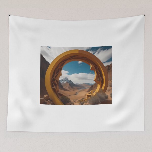 Item preview, desert landscape in a hoop designed and sold by Thiago Pando.