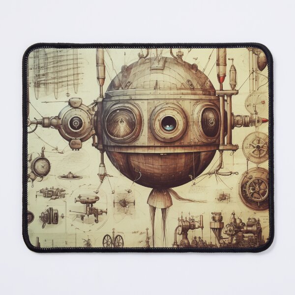 Item preview, Steampunk Drawing Ancient Manuscript designed and sold by BrandonArtWorld.