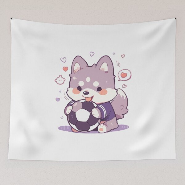 Item preview, cute soccer dog designed and sold by MarcGugDesigns.