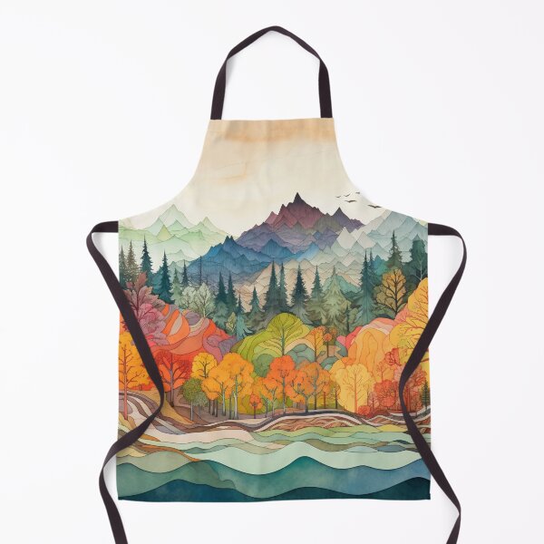 Item preview, Folk art landscape designed and sold by Lynnchabot.