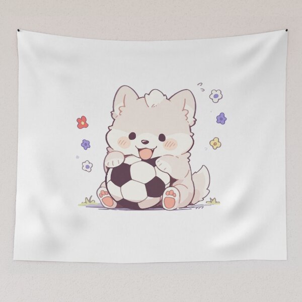 Item preview, cute soccer dog designed and sold by MarcGugDesigns.