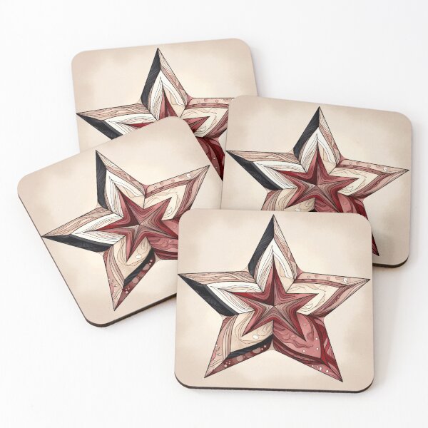 Item preview, Star Design Burgundy, blush, ivory, silver, gray 2 designed and sold by Highlandkings.