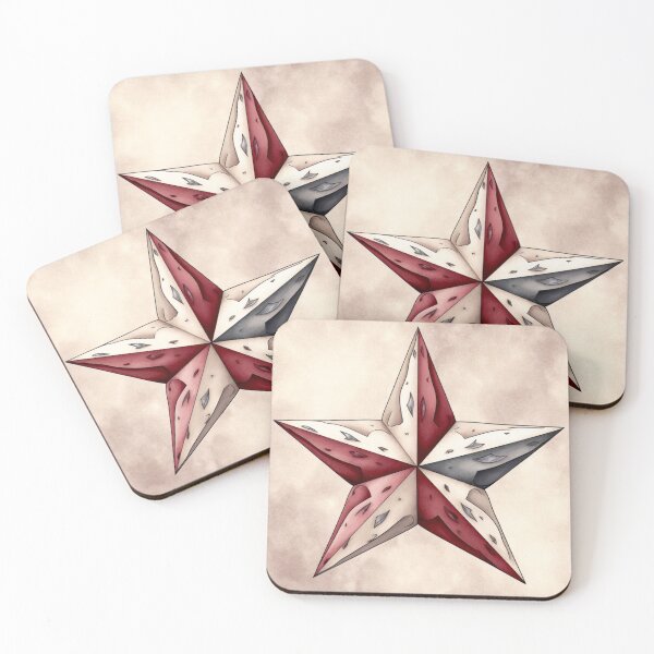 Item preview, Star Design Burgundy, blush, ivory, silver, gray 4 designed and sold by Highlandkings.