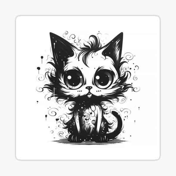 Item preview, Cute cat line art designed and sold by Eric Murta Line Art.
