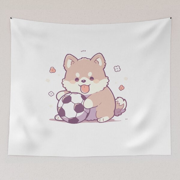 Item preview, cute soccer dog designed and sold by MarcGugDesigns.