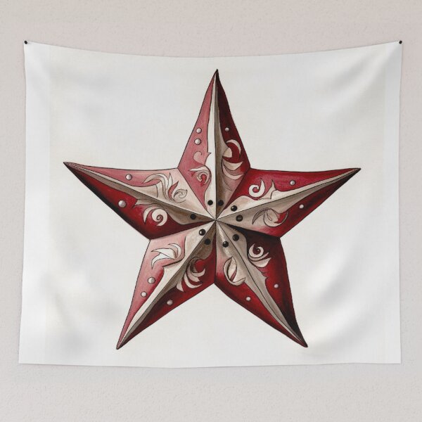 Item preview, Star Design Burgundy, blush, ivory, silver, gray designed and sold by Highlandkings.
