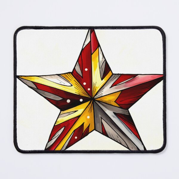 Item preview, Star Design Burgundy, gold, white, gray, black 2 designed and sold by Highlandkings.