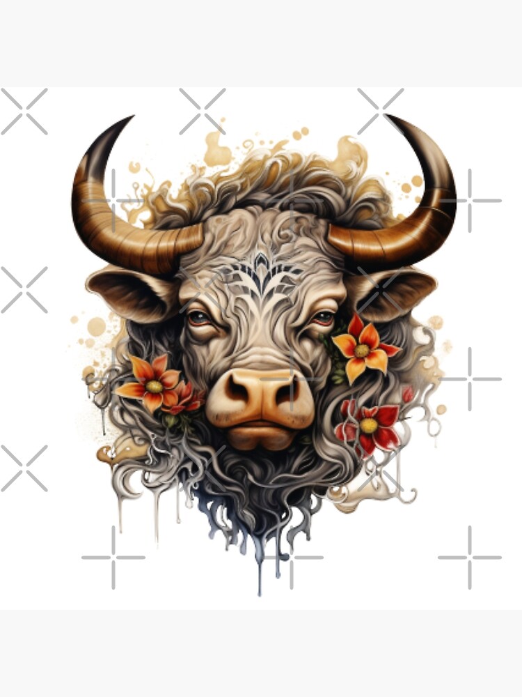 Bull Tattoo. Vector Illustration Decorative Design Stock Vector -  Illustration of inks, bulls: 189994933